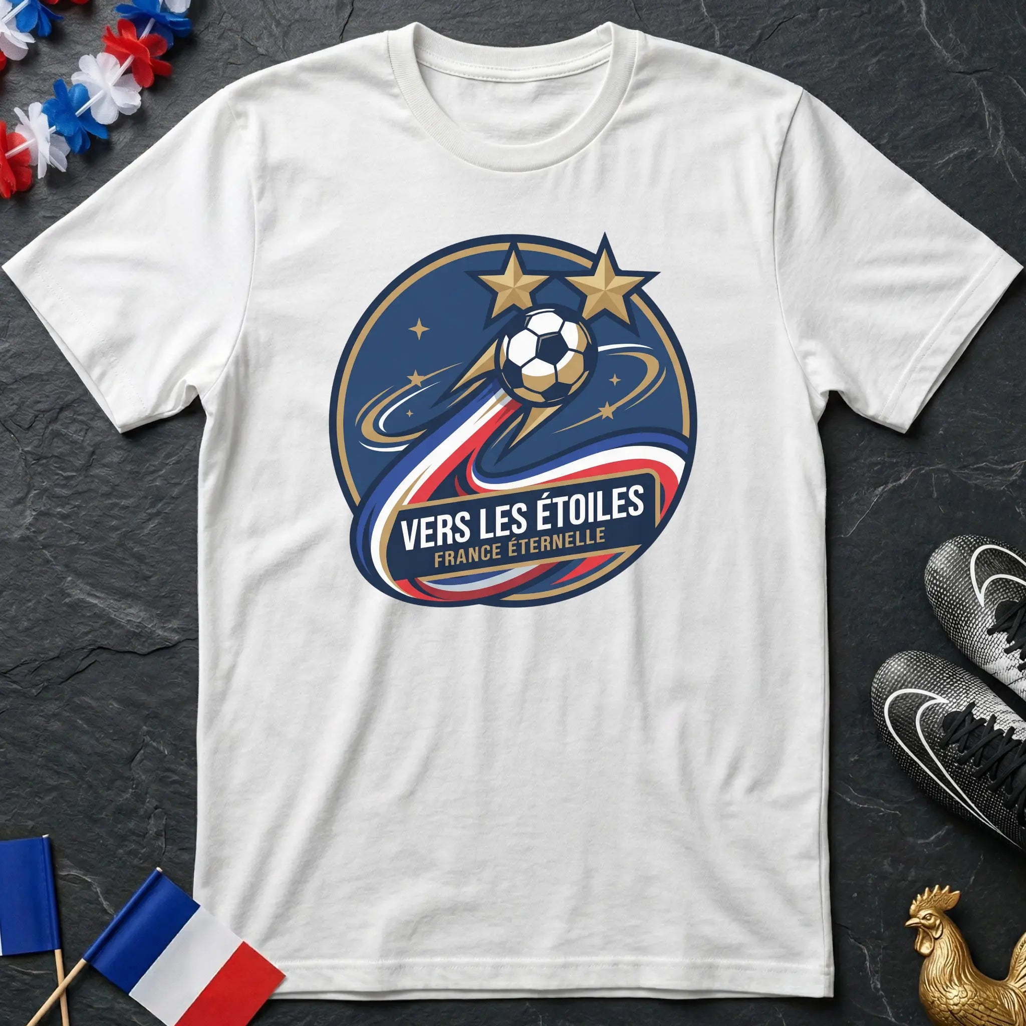 France Vers les Étoiles France Éternelle Badge T-Shirt Coupe du Monde