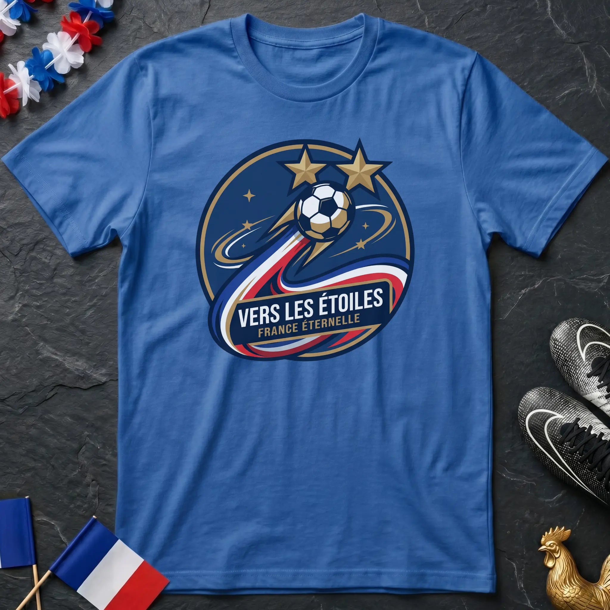 France Vers les Étoiles France Éternelle Badge T-Shirt Coupe du Monde