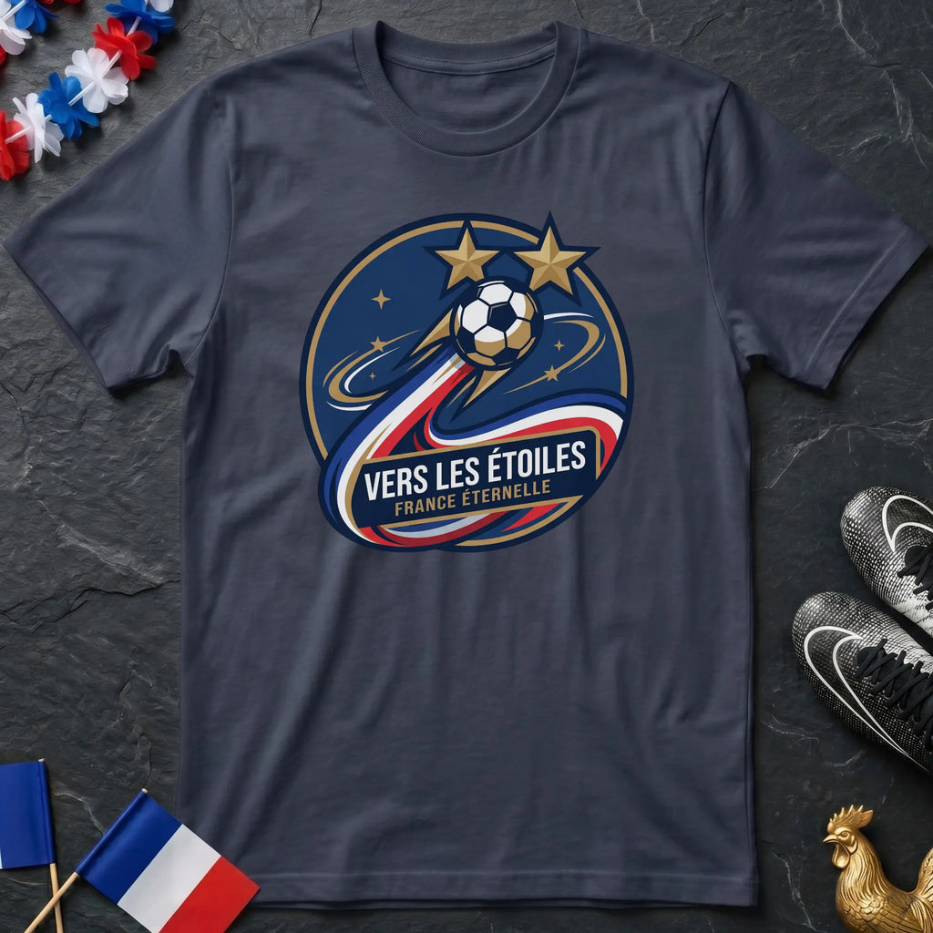 France Vers les Étoiles France Éternelle Badge T-Shirt Coupe du Monde