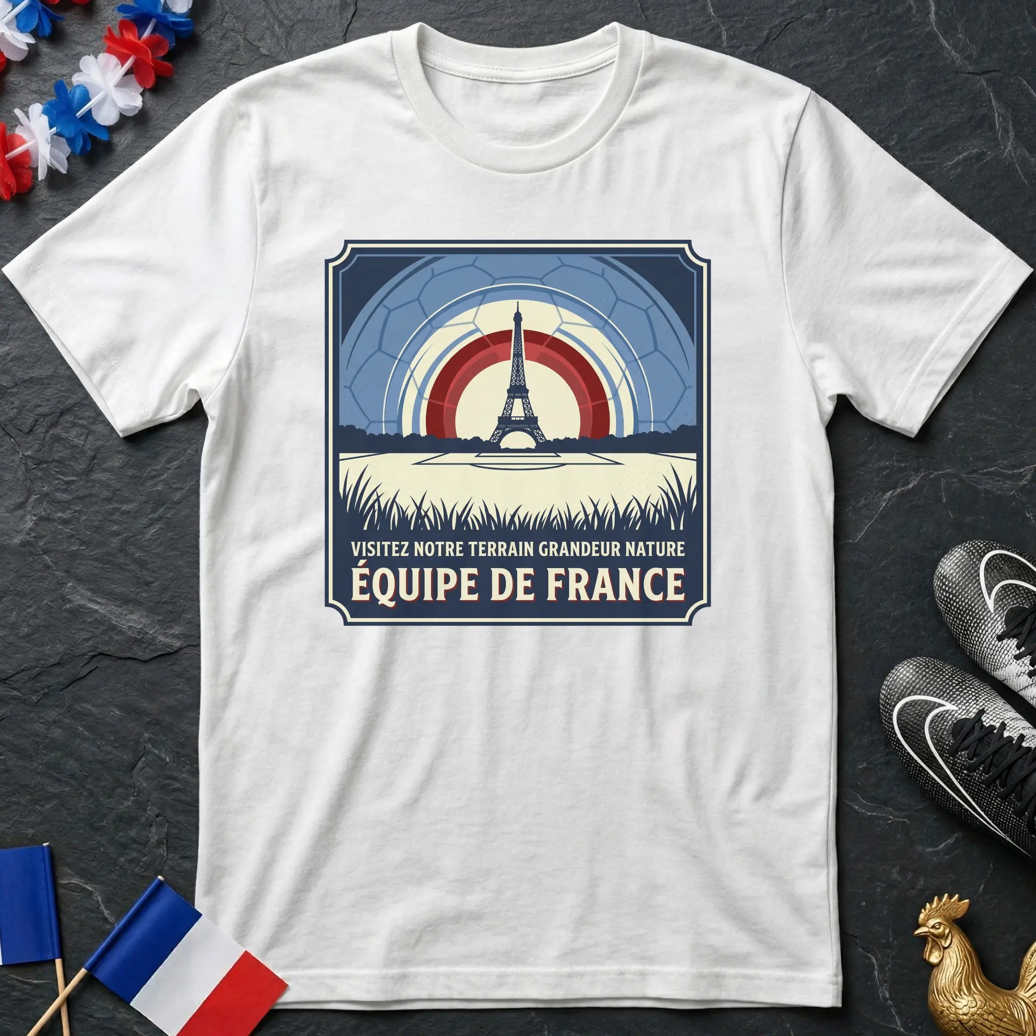 Visitez Notre Terrain Grandeur Nature Équipe de France T-Shirt Coupe du Monde