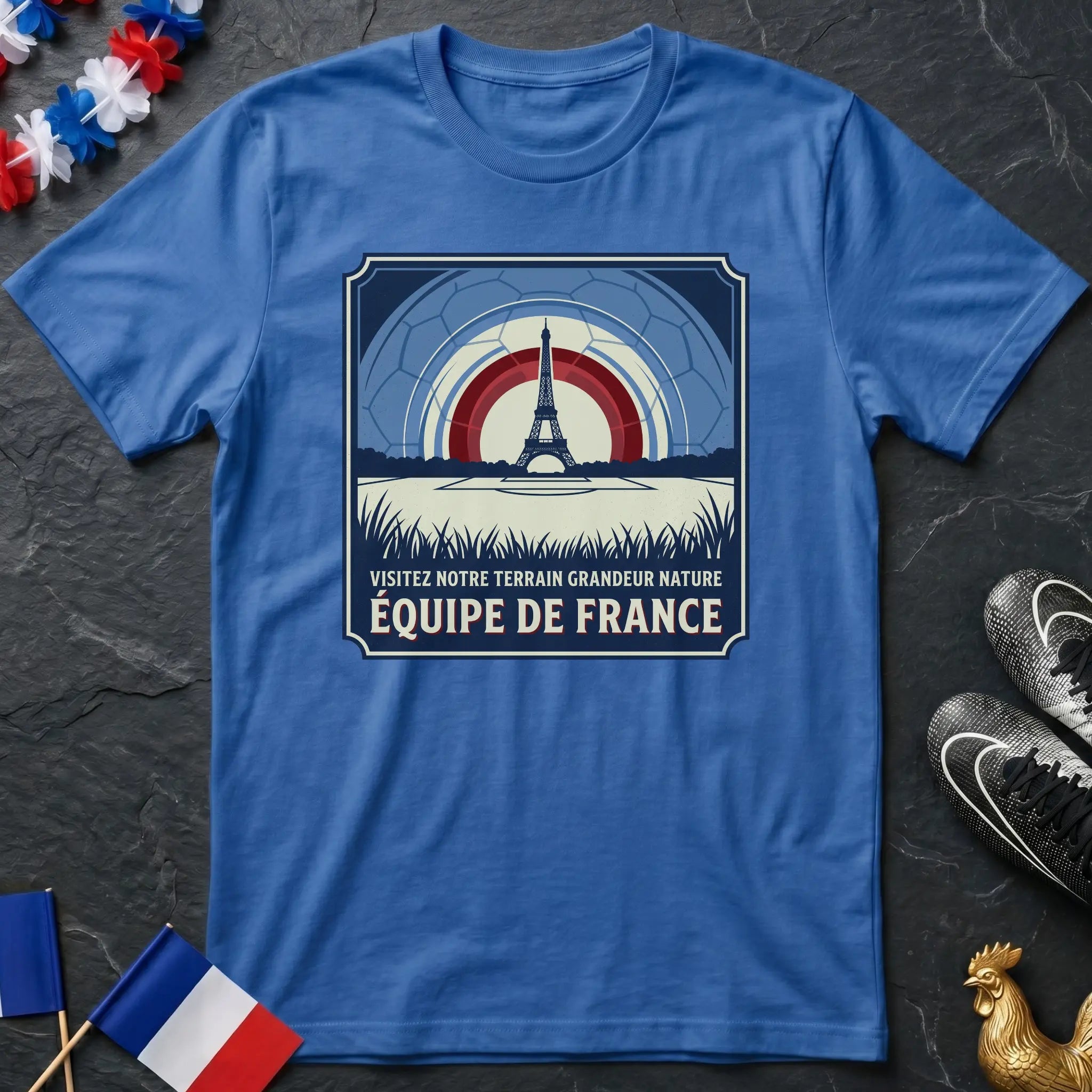 Visitez Notre Terrain Grandeur Nature Équipe de France T-Shirt Coupe du Monde