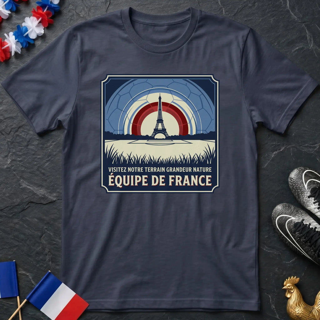 Visitez Notre Terrain Grandeur Nature Équipe de France T-Shirt Coupe du Monde