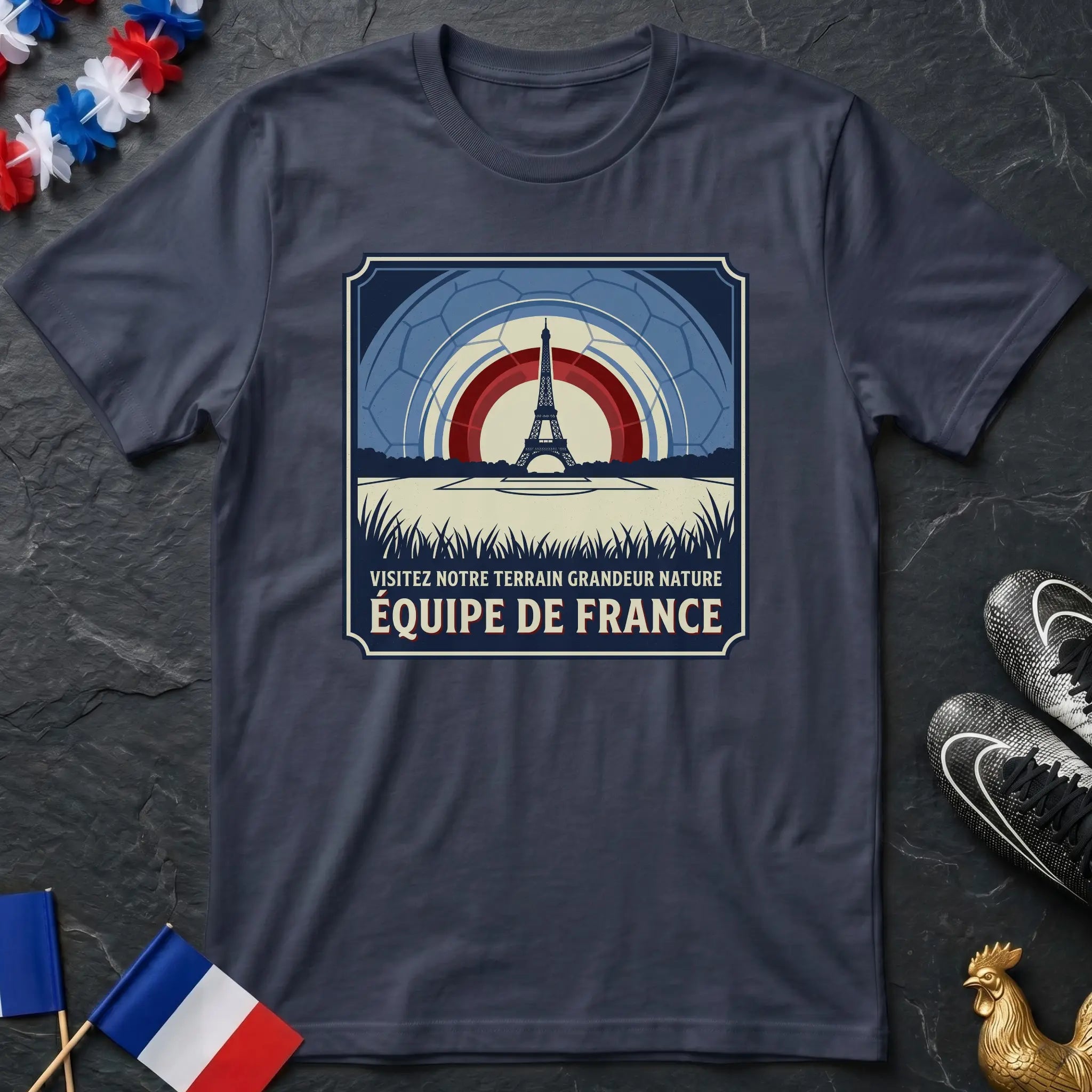 Visitez Notre Terrain Grandeur Nature Équipe de France T-Shirt Coupe du Monde