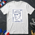 Design Timbre-Poste Portrait Joueur France T-Shirt Coupe du Monde