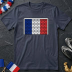 Illustration Pop Art Mur Bleu Blanc Rouge Goal France T-Shirt Coupe du Monde