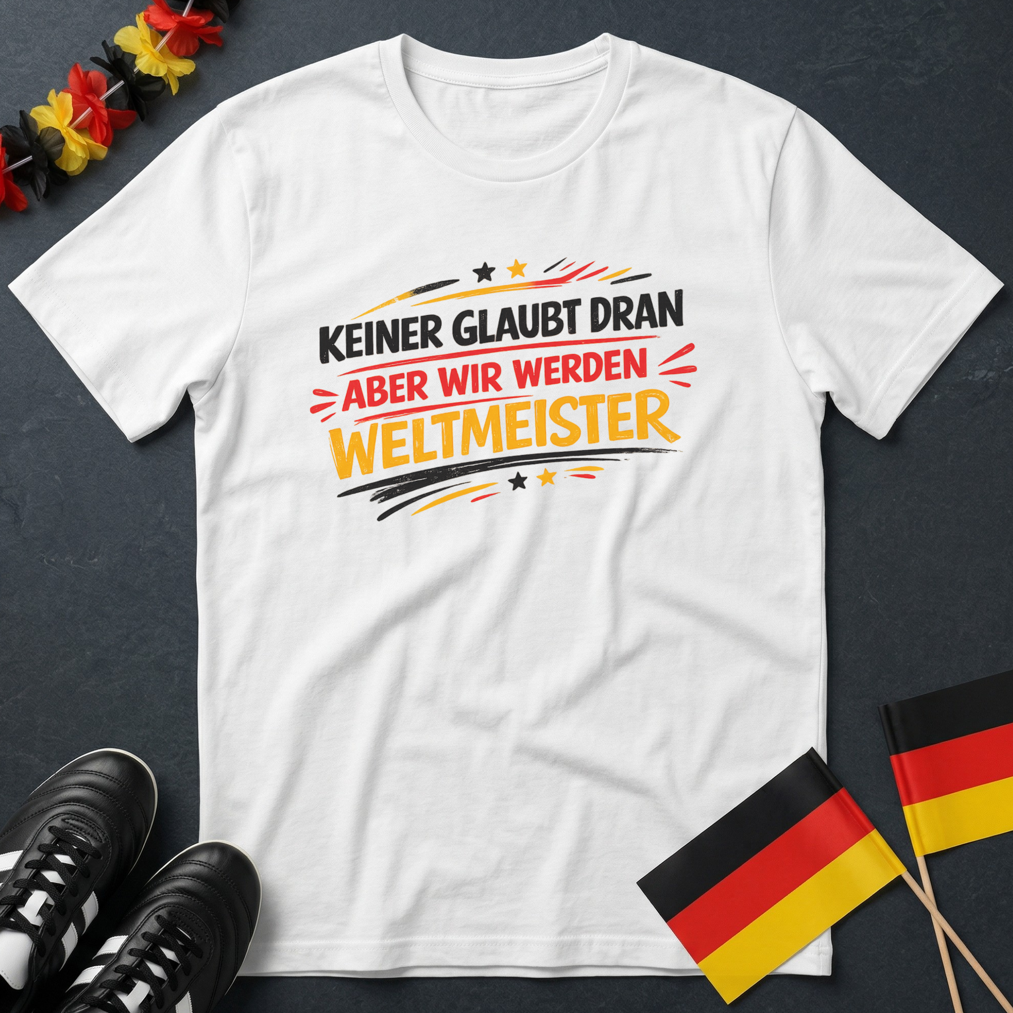 Keiner Glaubt Dran Aber Wir Werden Weltmeister WM T-Shirt