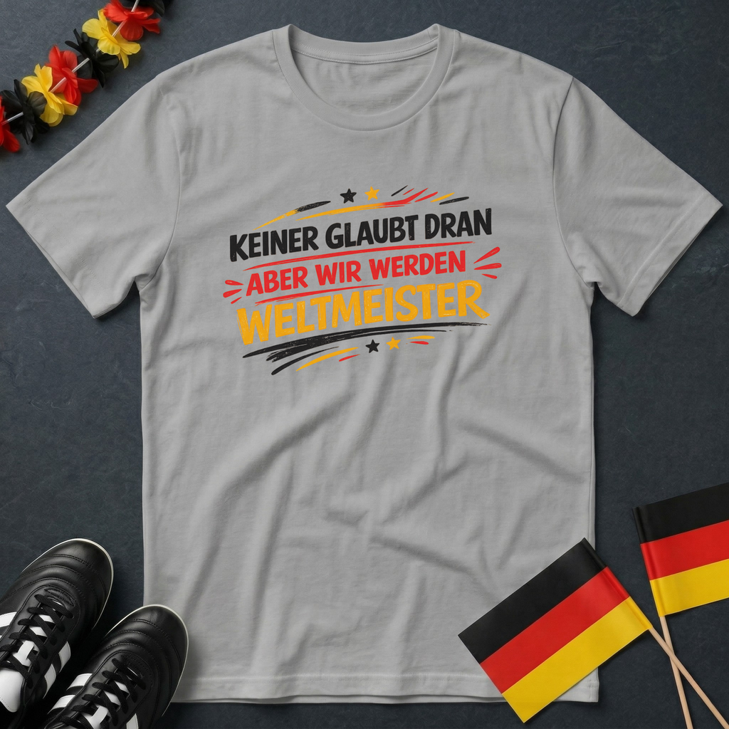 Keiner Glaubt Dran Aber Wir Werden Weltmeister WM T-Shirt