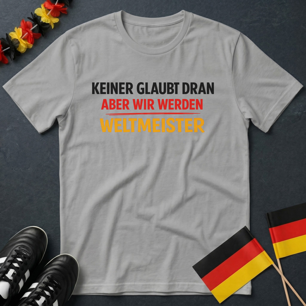 Keiner Glaubt Dran Aber Wir Werden Weltmeister v2 WM T-Shirt