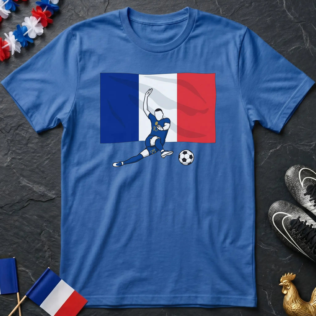 Kylian Mbappé Drapeau Français T-Shirt Coupe du Monde