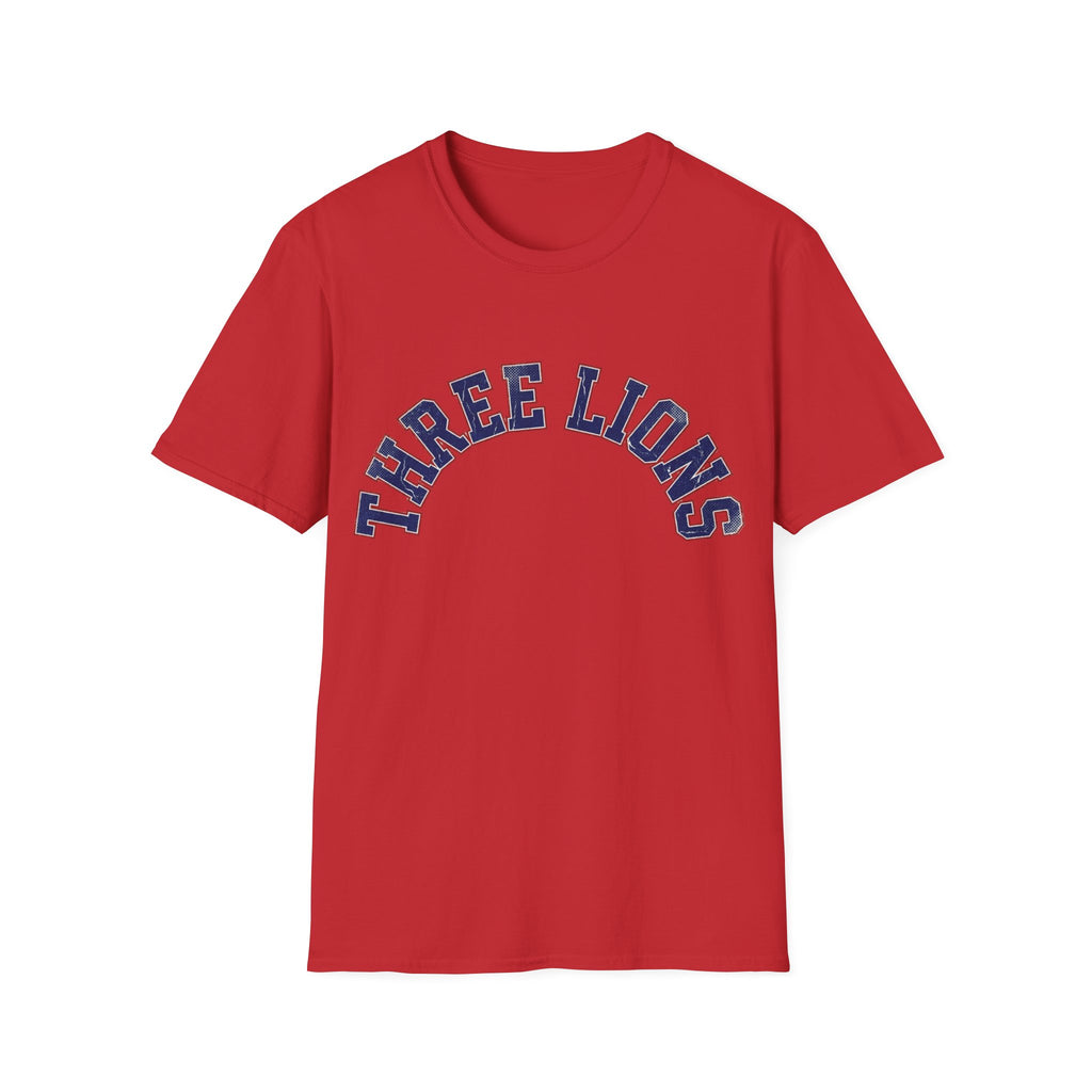 Three Lions Retro Arched Varsity England Football WC T-Shirt