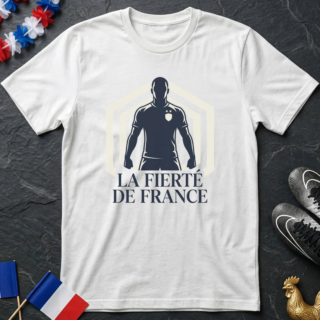 La Fierté de France Joueur Silhouette T-Shirt Coupe du Monde