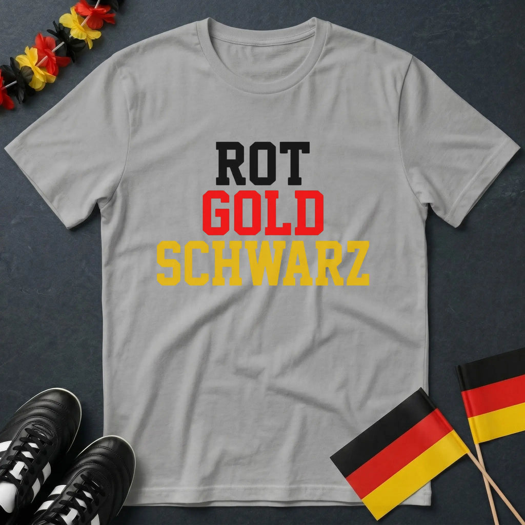 Stroop-Effekt Schwarz Rot Gold Deutschland WM T-Shirt