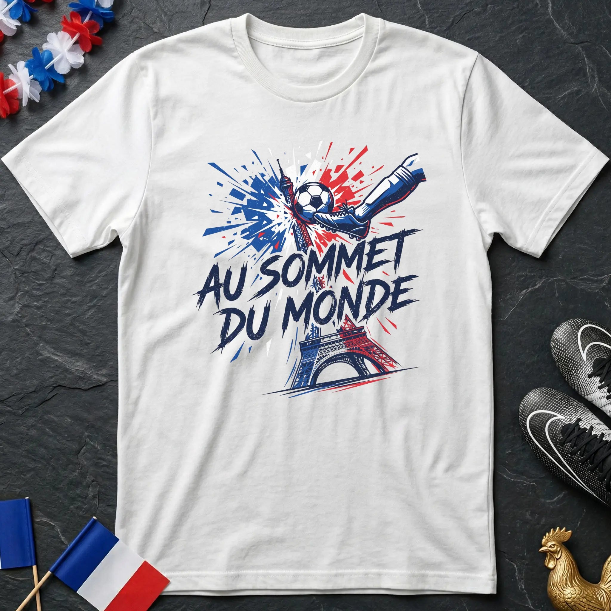 Au Sommet du Monde France Tour Eiffel T-Shirt Coupe du Monde
