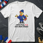 J'm'en Fous On a Deux Étoiles Coq Cartoon T-Shirt Coupe du Monde