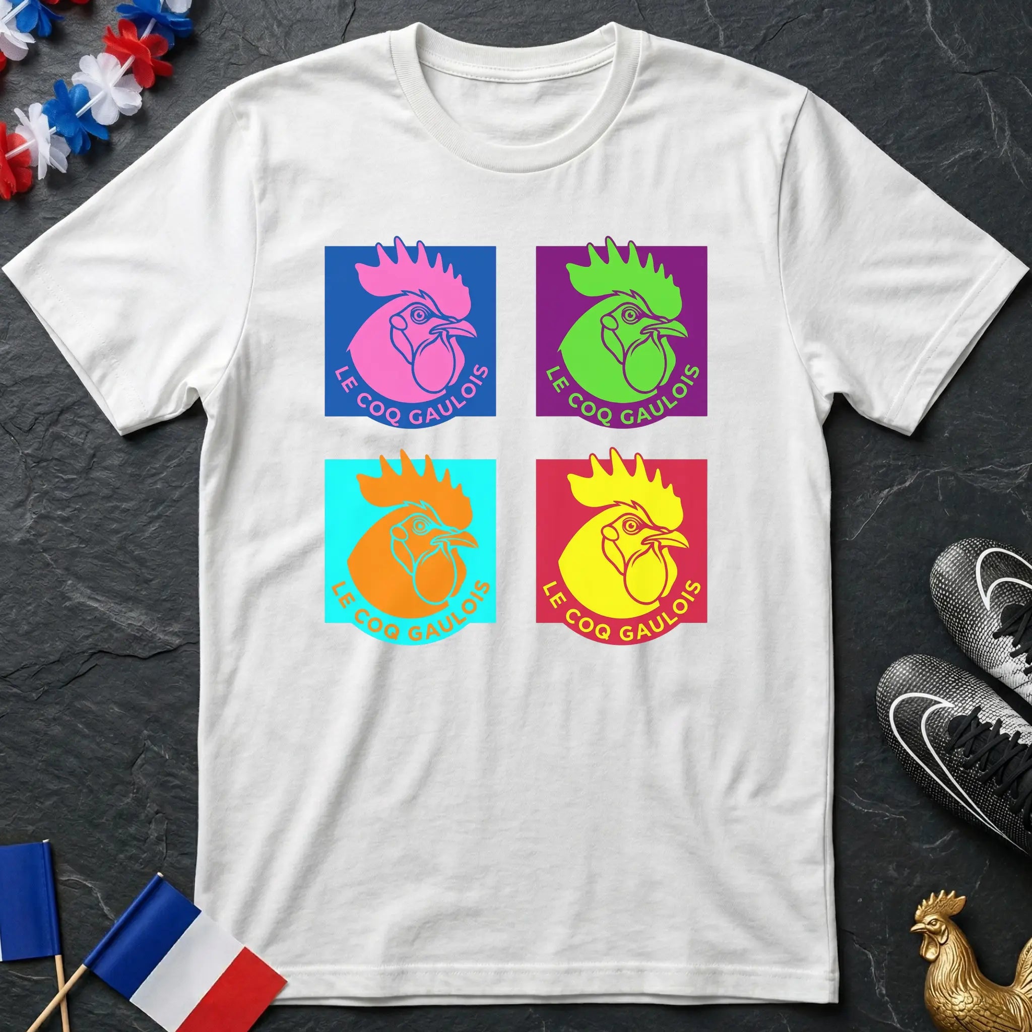 Le Coq Gaulois Pop Art T-Shirt Coupe du Monde