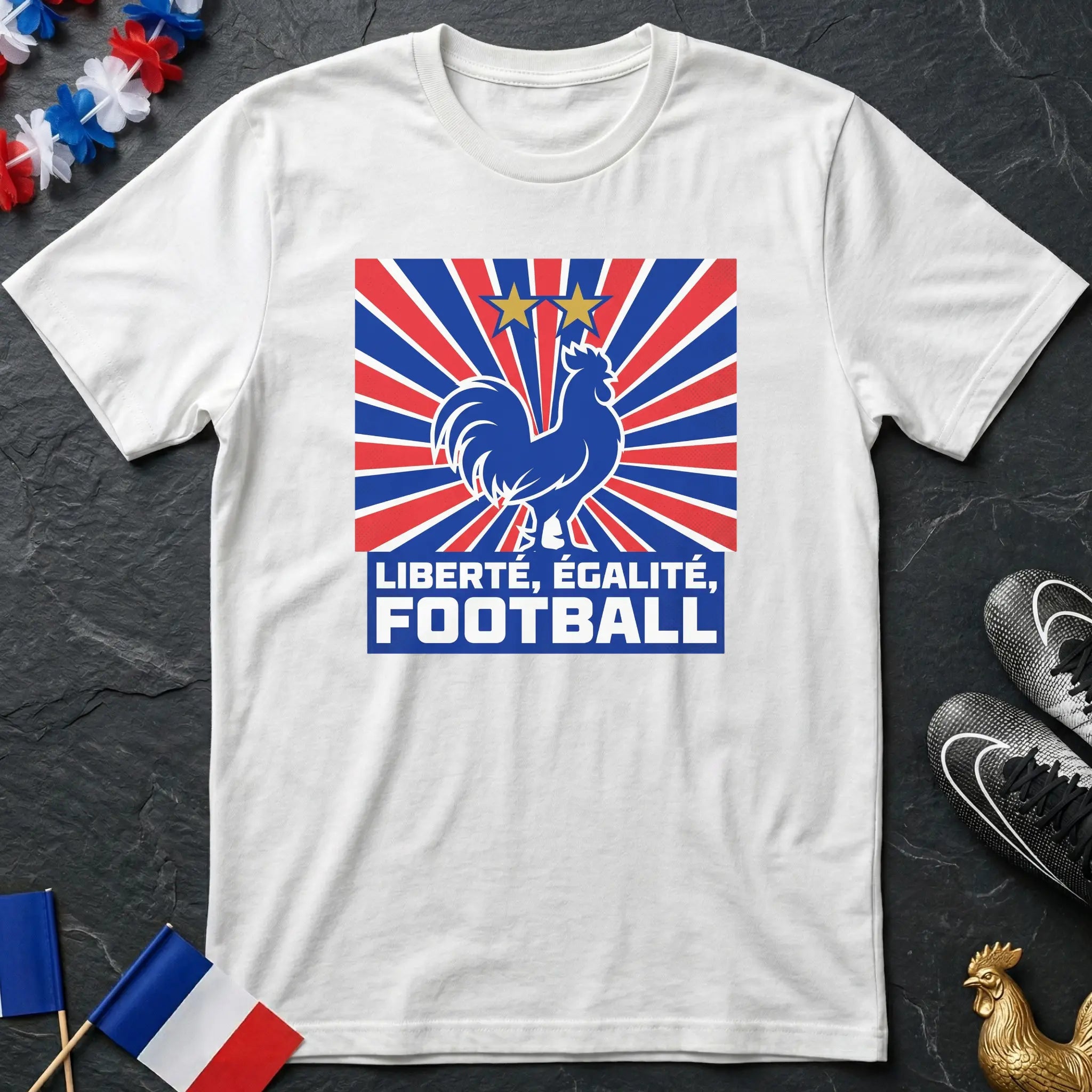 Liberté Égalité Football Coq Gaulois France T-Shirt Coupe du Monde