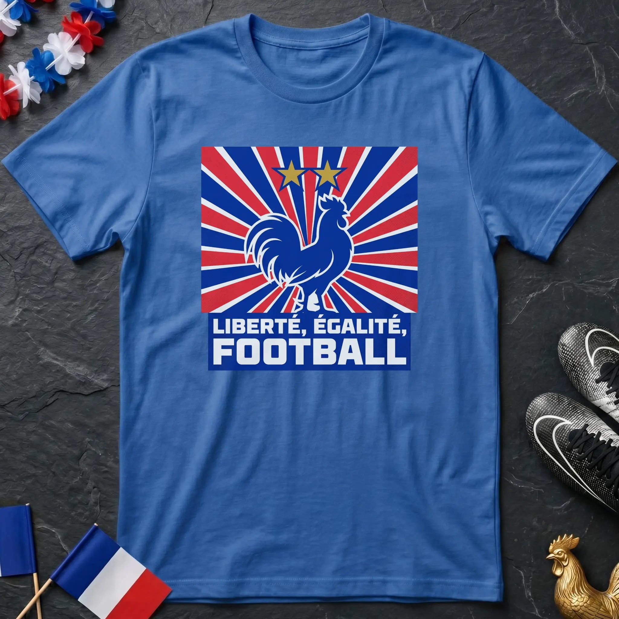 Liberté Égalité Football Coq Gaulois France T-Shirt Coupe du Monde