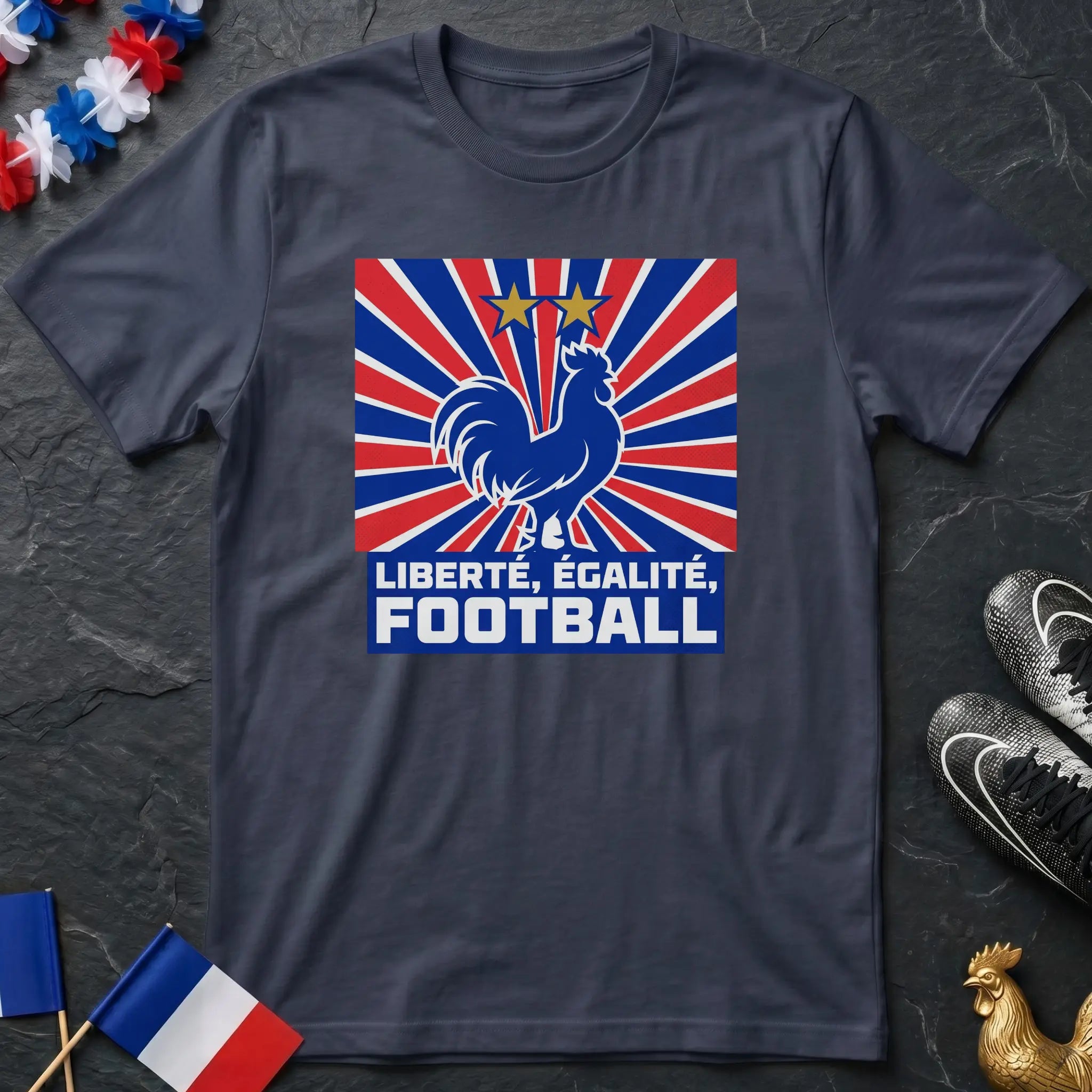 Liberté Égalité Football Coq Gaulois France T-Shirt Coupe du Monde