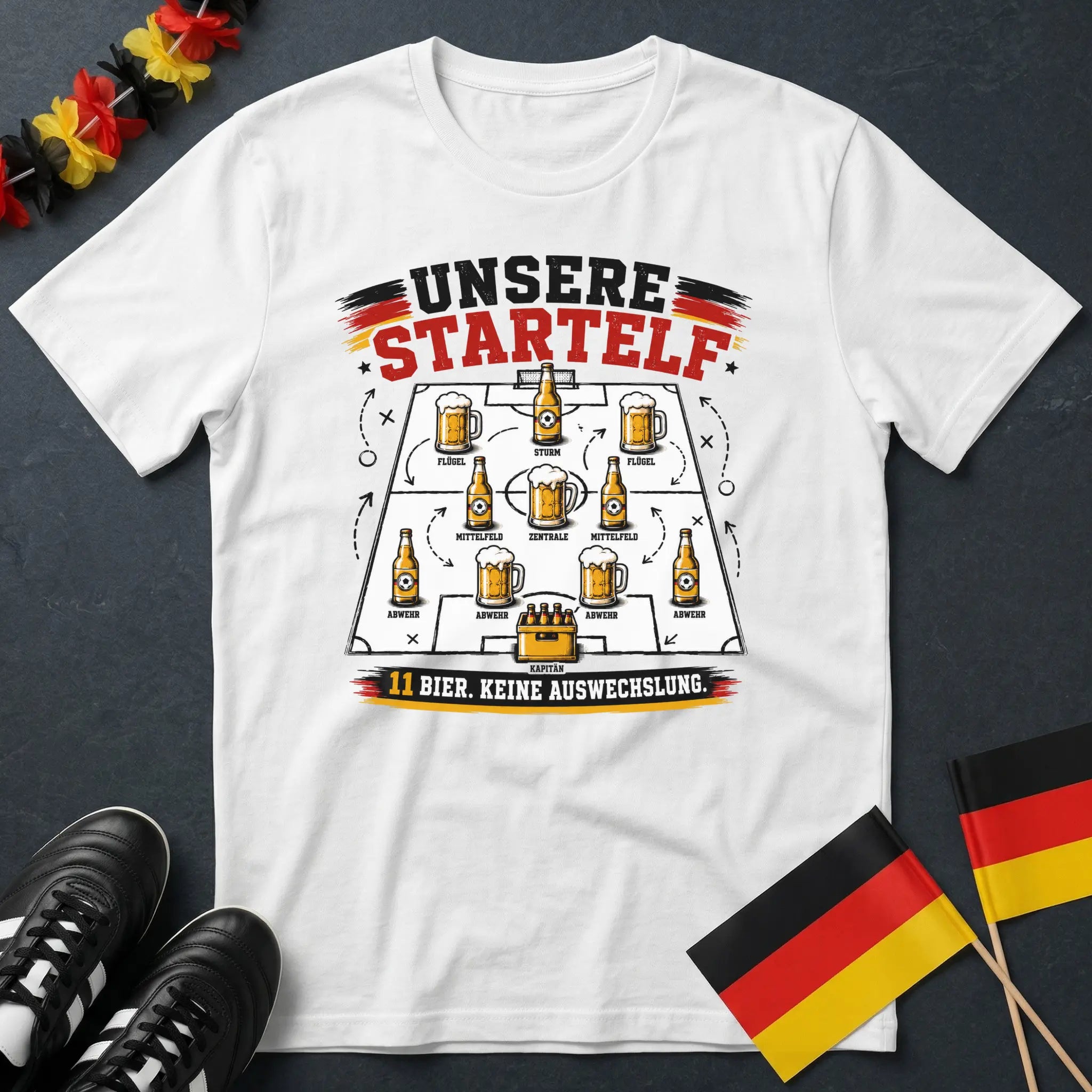 Unsere Bier Startelf WM T-Shirt